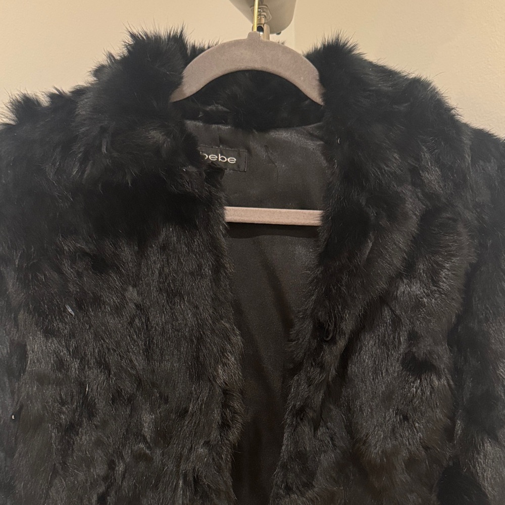 Bebe Black Teddy Jacket